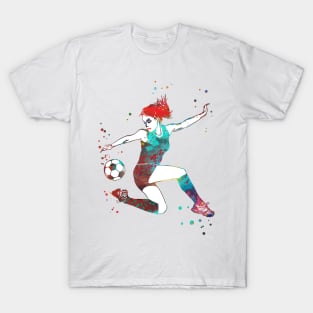 Female Soccer Player T-Shirt